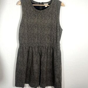 J Crew herringbone fit & flare fall dress L large